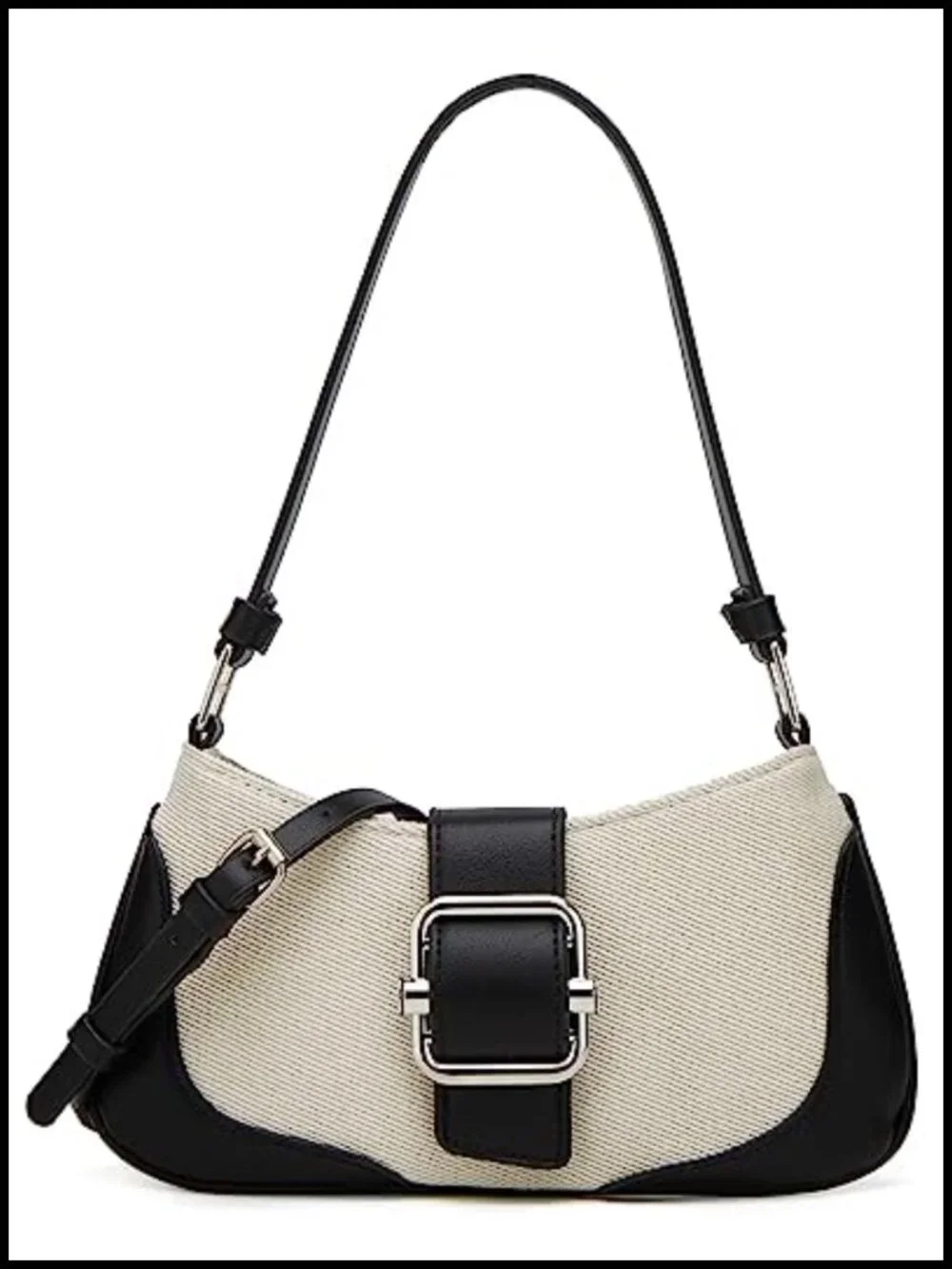 Chic PU Leather Crossbody Hobo Bag for Women, Adjustable Strap, Zipper Pocket,